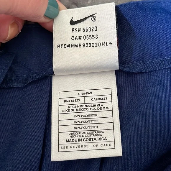 Nike pleated tennis skirt pocket NWT 10 navy athletic sporty women golf academia - Picture 4 of 8